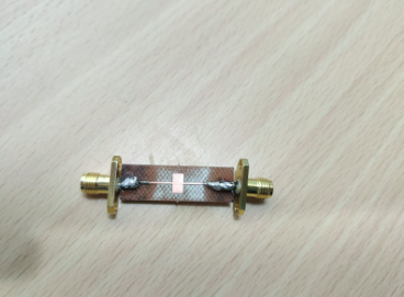 *Figure 4: Microstrip with soldered ports.*